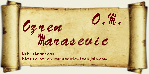 Ozren Marašević vizit kartica